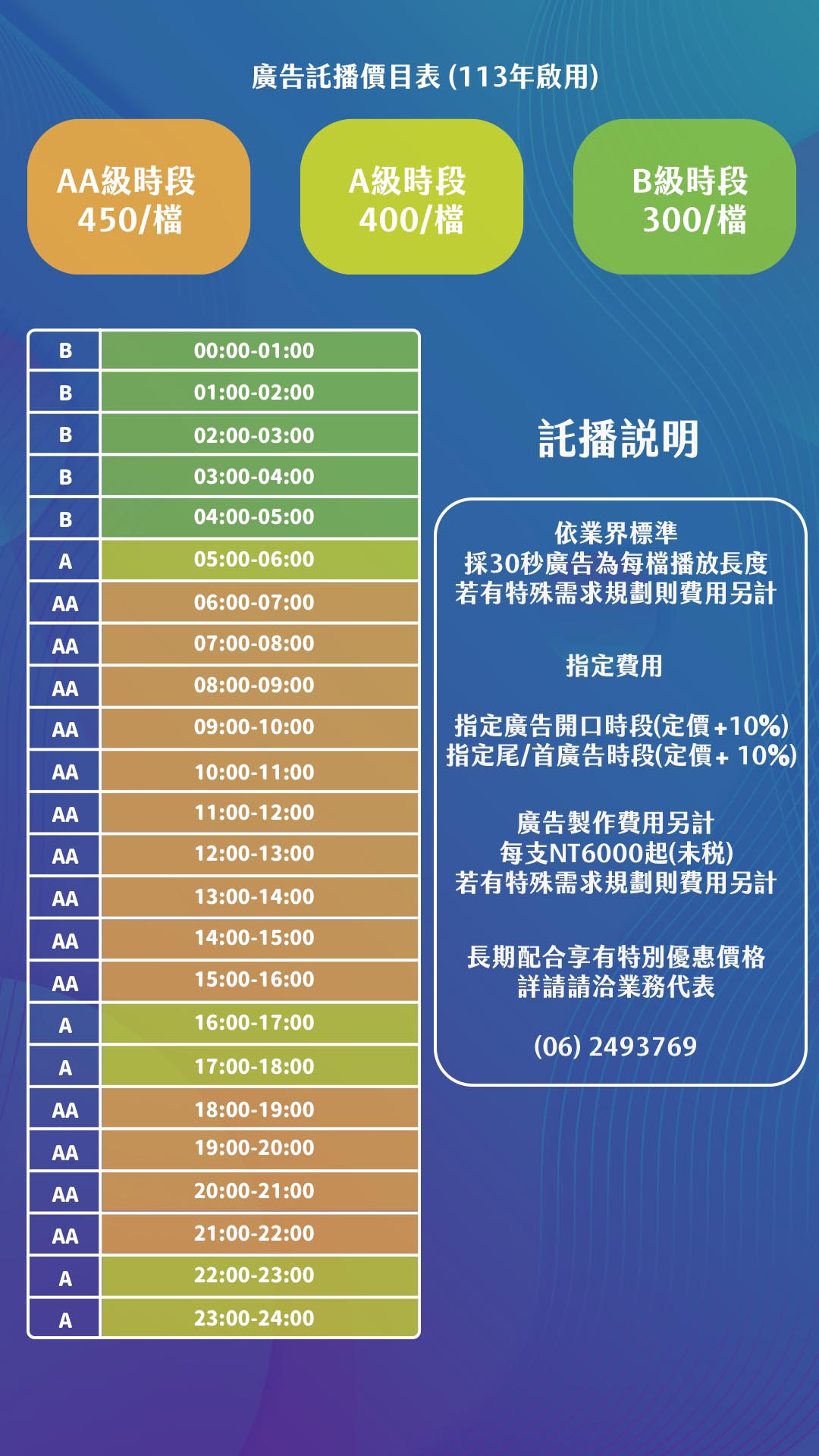 自由之聲廣告插播價格表
